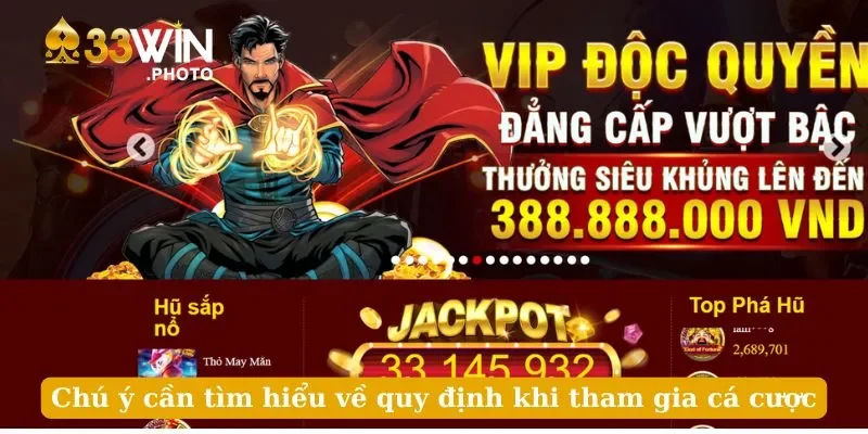 Chú ý cần tìm hiểu về quy định khi tham gia cá cược