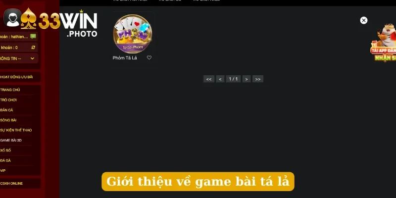 Giới thiệu về game bài tá lả