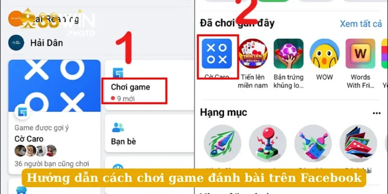 Hướng dẫn cách chơi game đánh bài trên Facebook