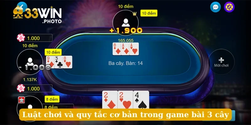 Luật chơi và quy tắc cơ bản trong game bài 3 cây