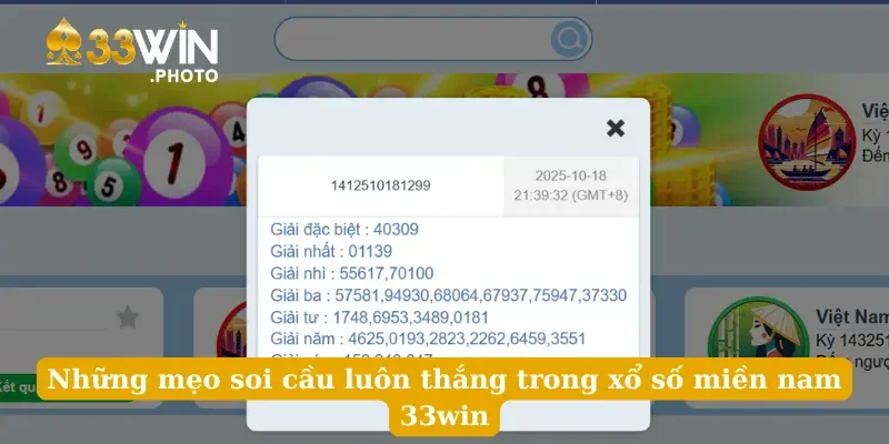 Những mẹo soi cầu luôn thắng trong xổ số miền nam 33win