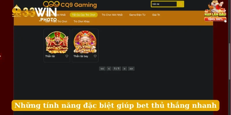 Những tính năng đặc biệt giúp bet thủ thắng nhanh