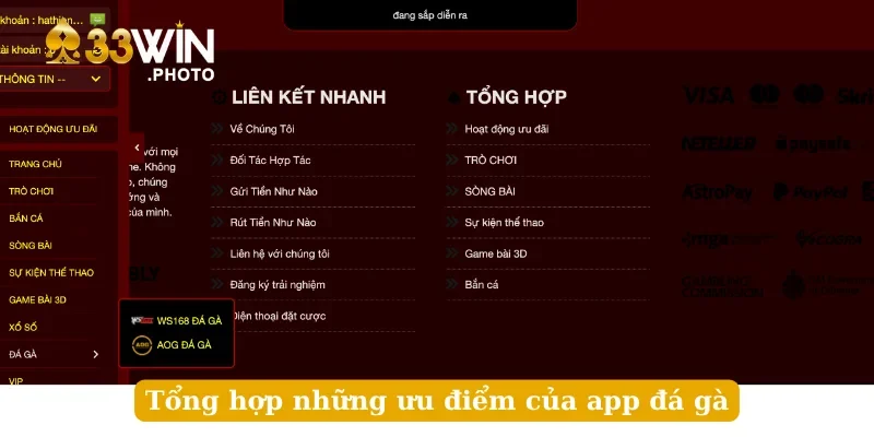 Tổng hợp những ưu điểm của app đá gà