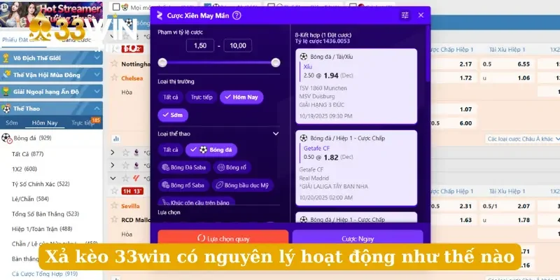Xả kèo 33win có nguyên lý hoạt động như thế nào